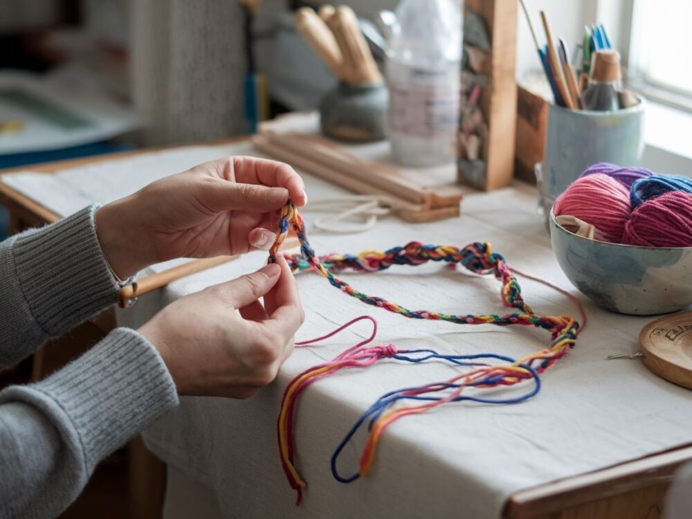 bransoletki z włóczki