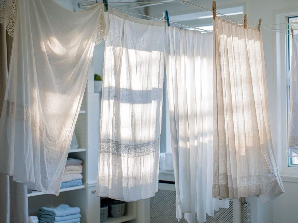 delikatne firany w świetle dziennym