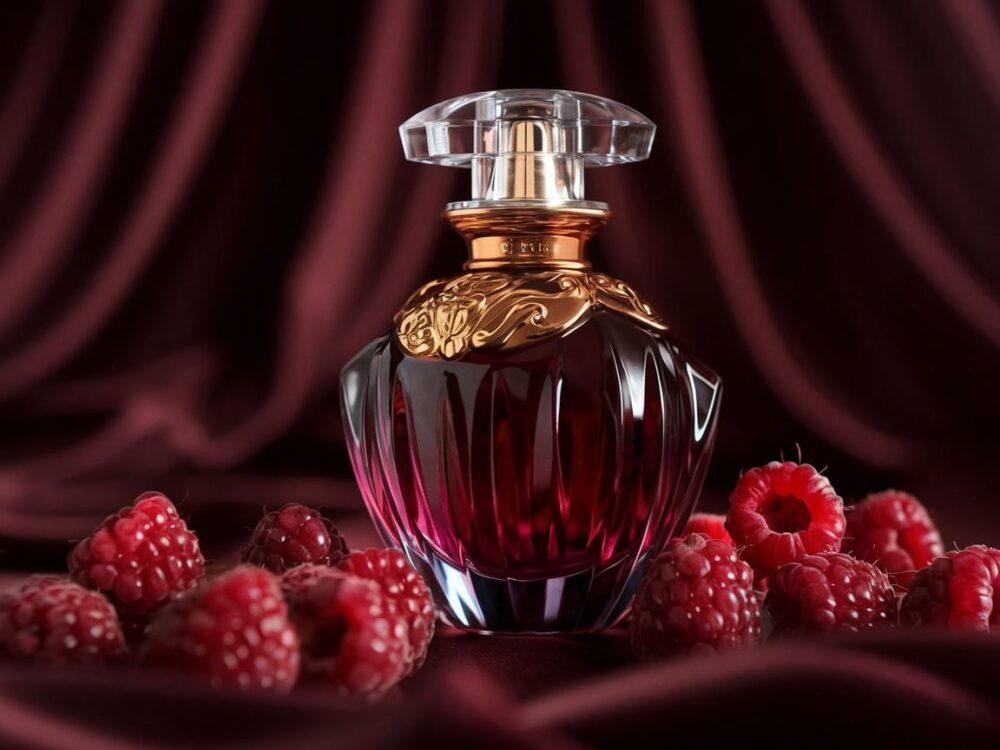 eleganckie perfumy i maliny