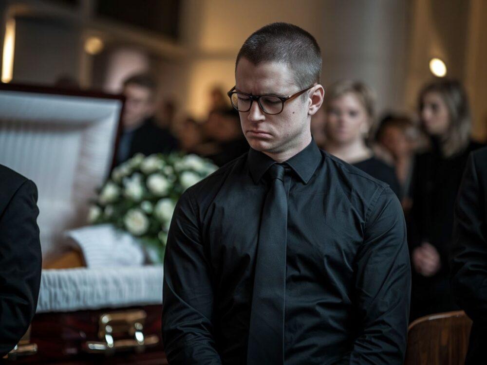 formalny strój pogrzebowy