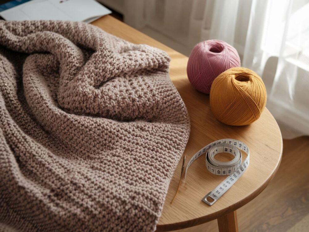 kolorowa włóczka na koc